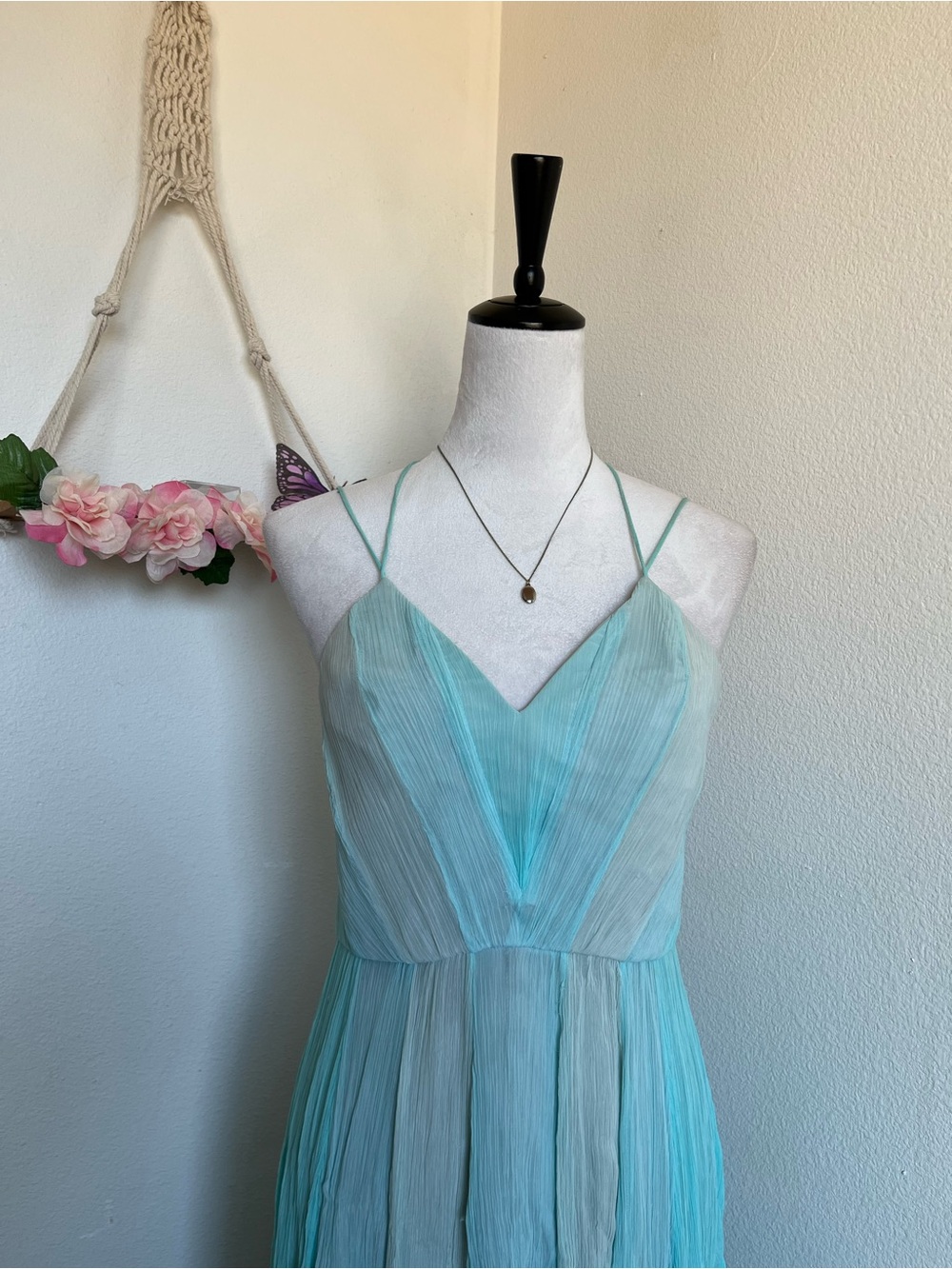 Kimchi Blue Mermaidcore Blue High-Low Maxi Dress size 6 - Picture 4 of 8